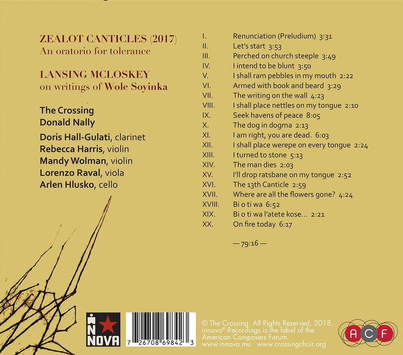 McLoskey: Zealot Canticles / Nally, The Crossing