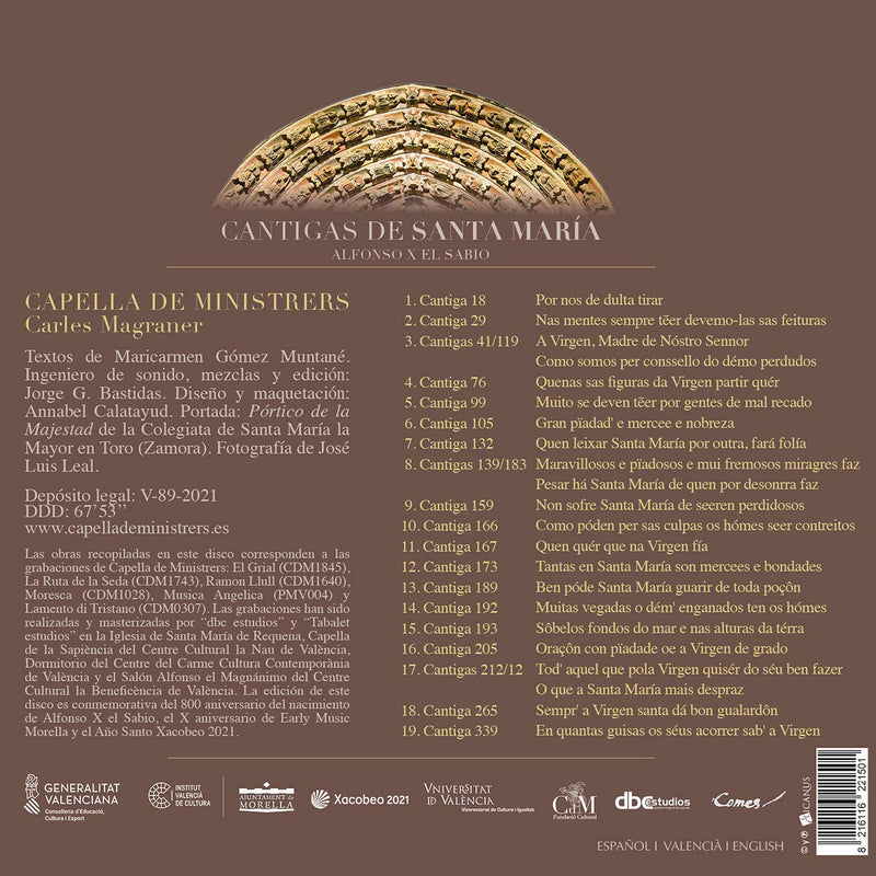 Cantigas De Santa Maria / Magraner, Capella de Ministrers