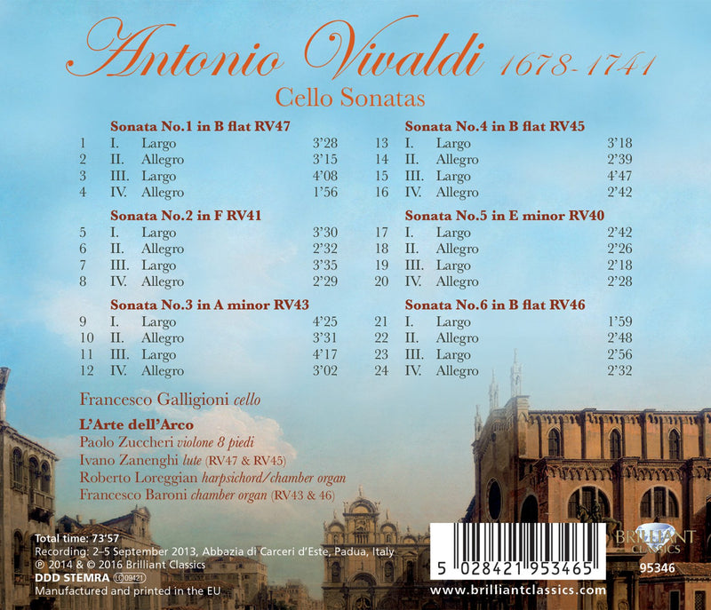 Vivaldi: Cello Sonatas