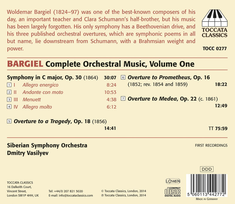 Bargiel: Complete Orchestral Music, Vol. 1