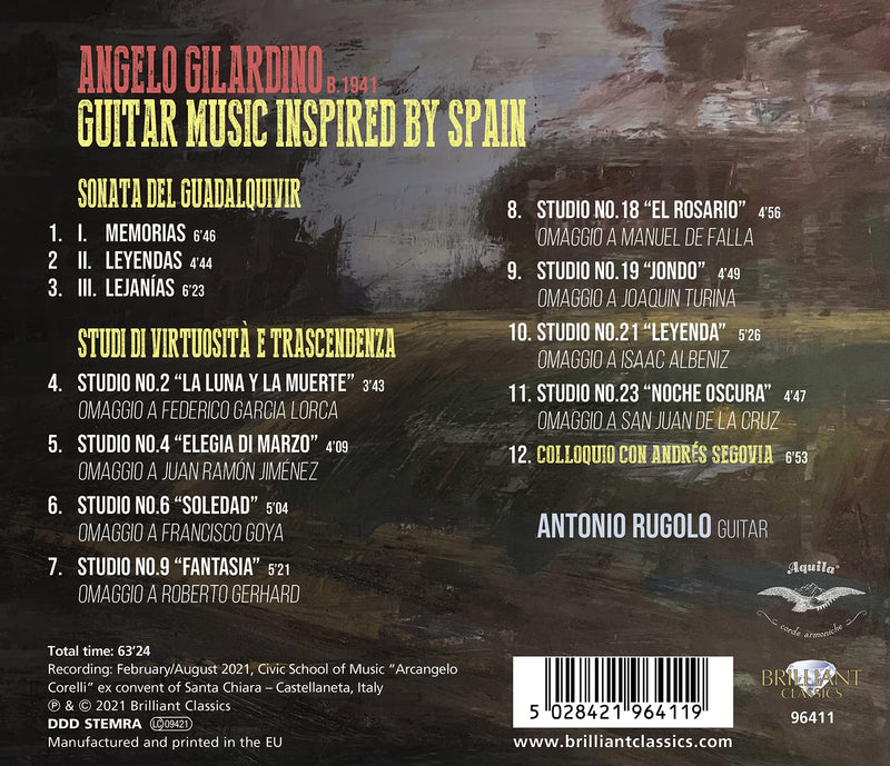 Gilardino: Guitar Music Inspired by Spain / Rugolo