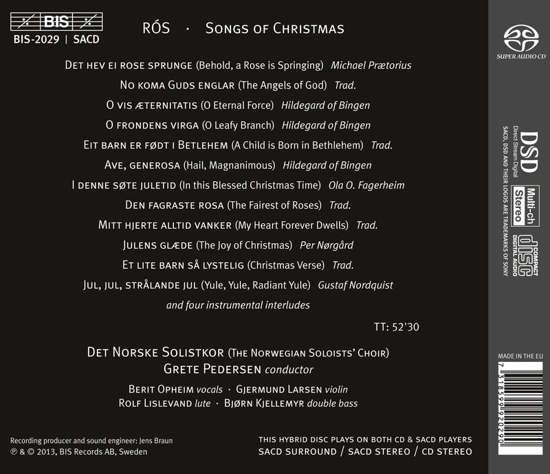 Ros - Songs of Christmas / Pedersen, Norwegian Soloists’ Choir