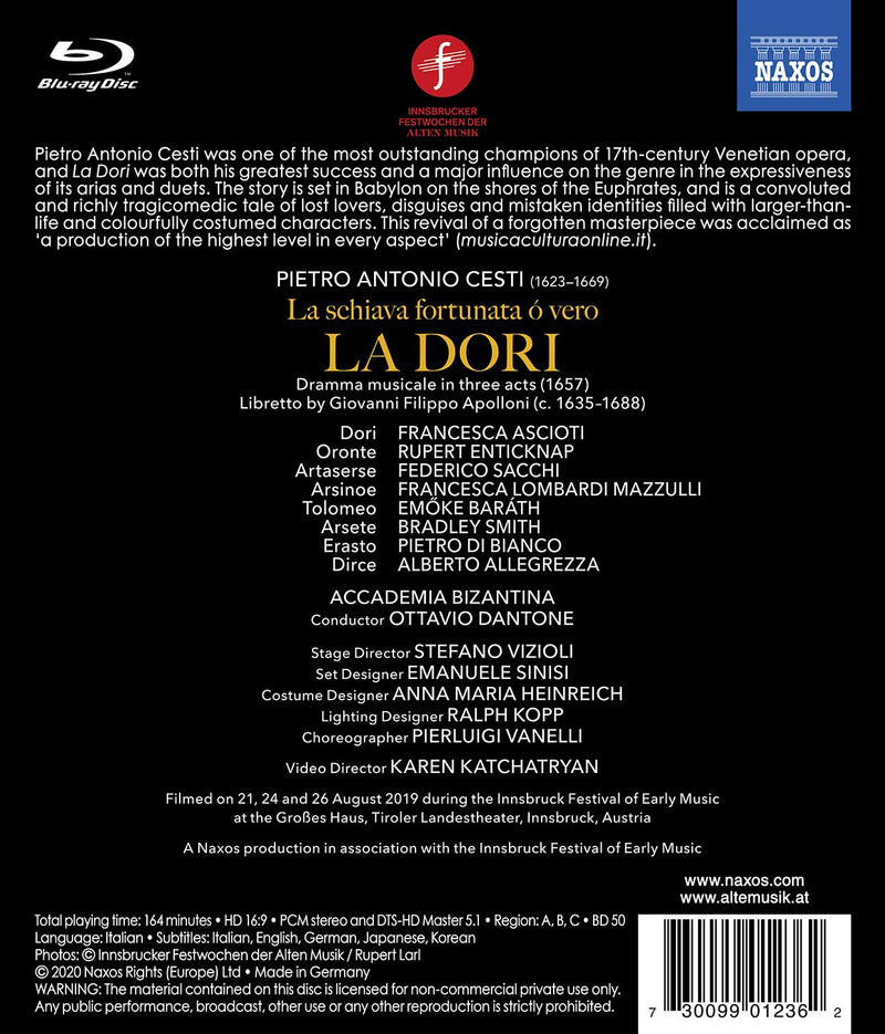 Cesti: La Dori / Dantone, Accademia Bizantina [Blu-Ray]