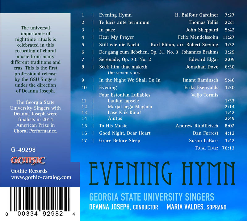 Evening Hymn / Joseph, Georgia State University Singers