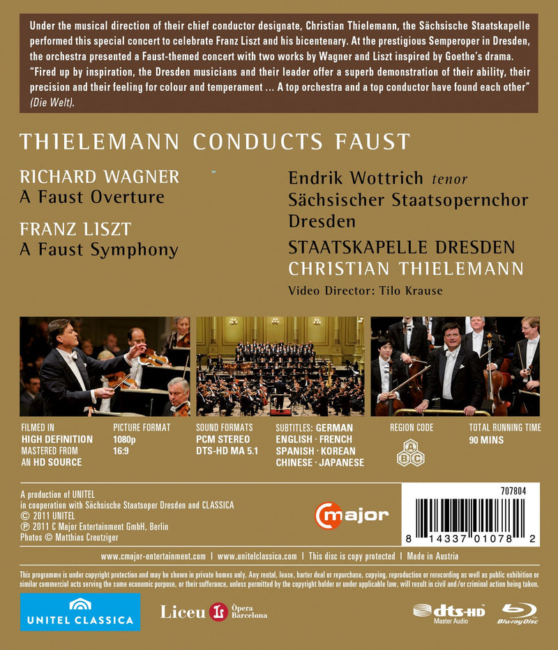 Thielemann Conducts Faust - Liszt, Wagner [blu-ray]
