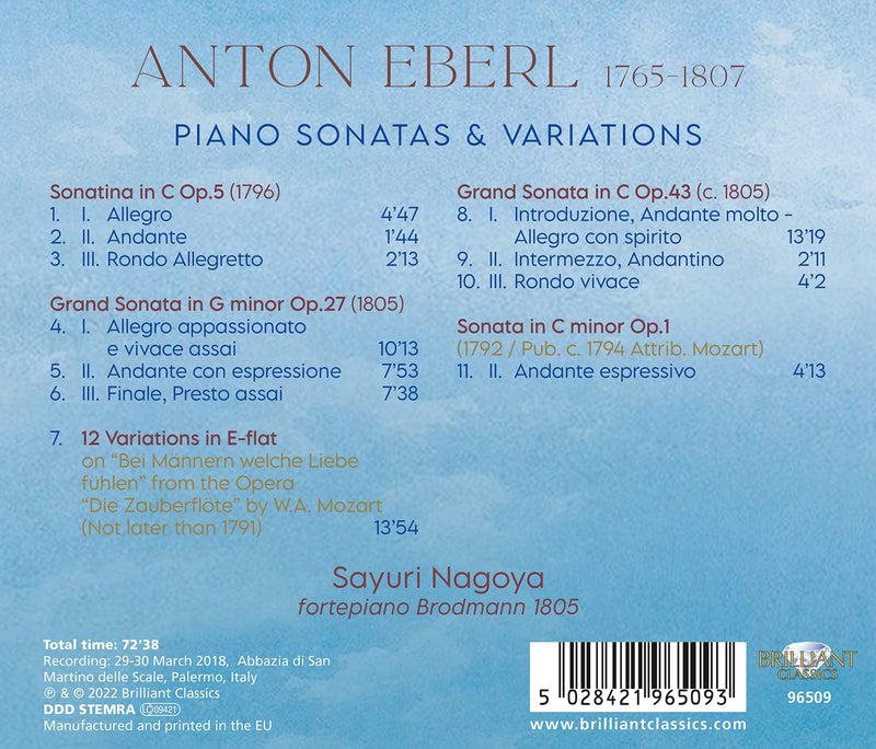 Eberl: Piano Sonatas & Variations / Nagoya