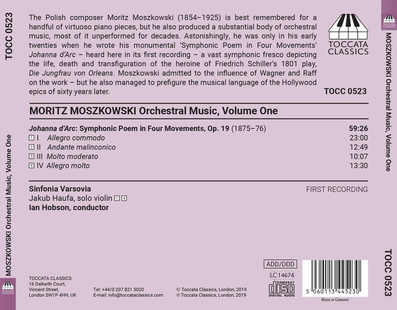 Moszkowski: Orchestral Music, Vol. 1 / Hobson, Sinfonia Varsovia