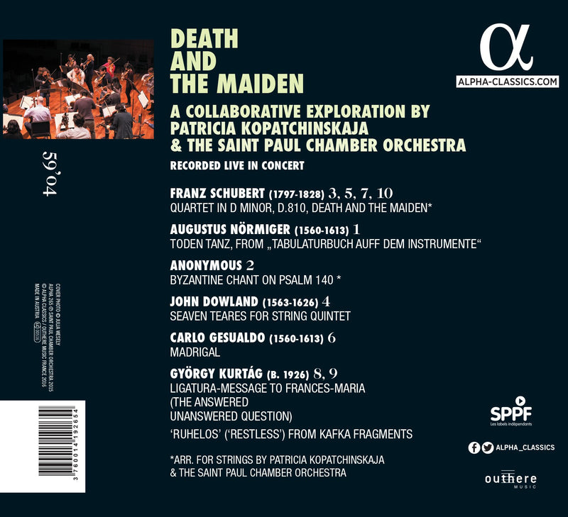 Schubert: Death and the Maiden / Kopatchinskaja, Saint Paul Chamber Orchestra