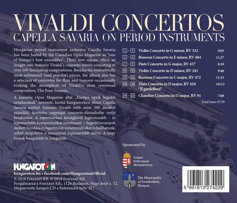 Vivaldi: Concertos / Capella Savaria