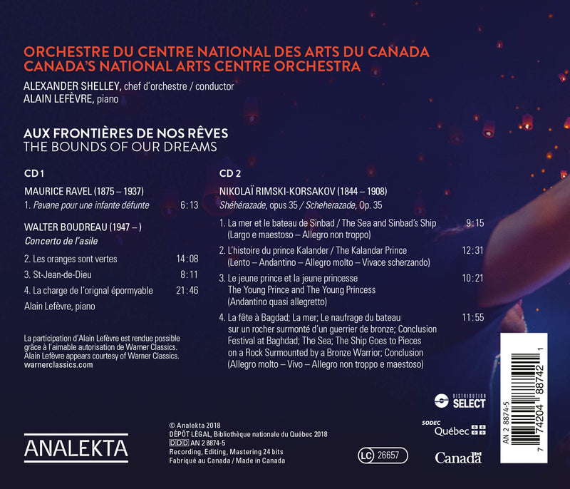 The Bounds of Our Dreams / Shelley, Lefevre, Canada's National Arts Centre Orchestra