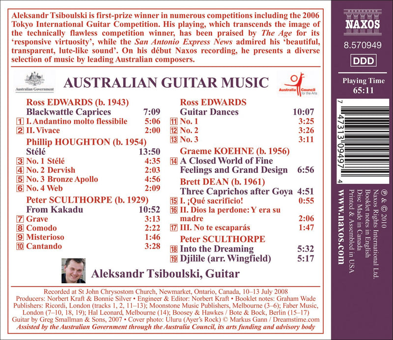 Australian Guitar Music / Aleksandr Tsiboulski