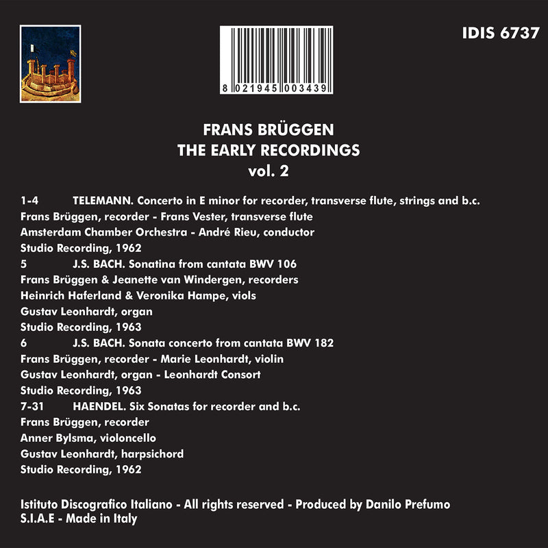 Frans Brüggen - The early recordings, Vol. 2