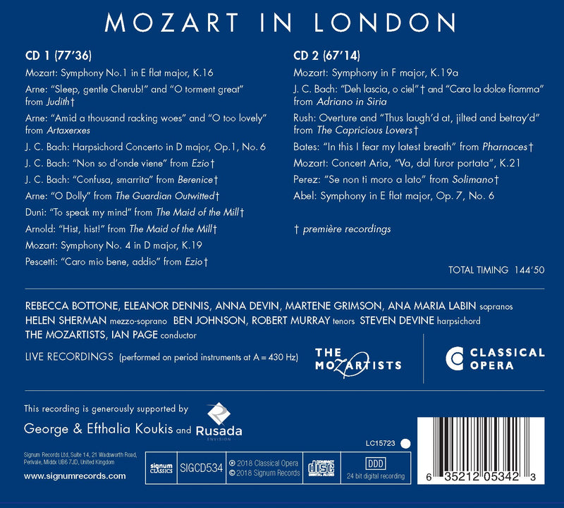 Mozart in London / Page, The Mozartists