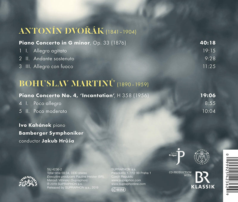 Dvorak & Martinu: Piano Concertos / Kahanek, Hrusa, Bamberg Symphony