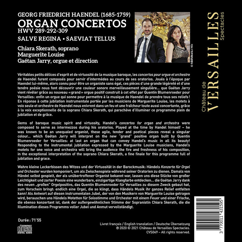 Handel: Works / Skerath, Jarry, Maguerite Louise