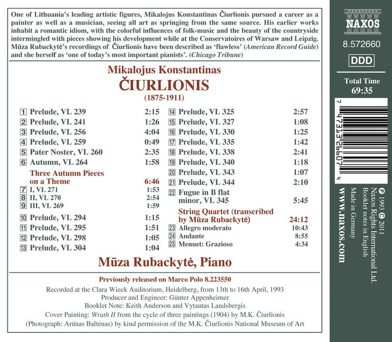 Ciurlionis: Piano Music, Vol. 2