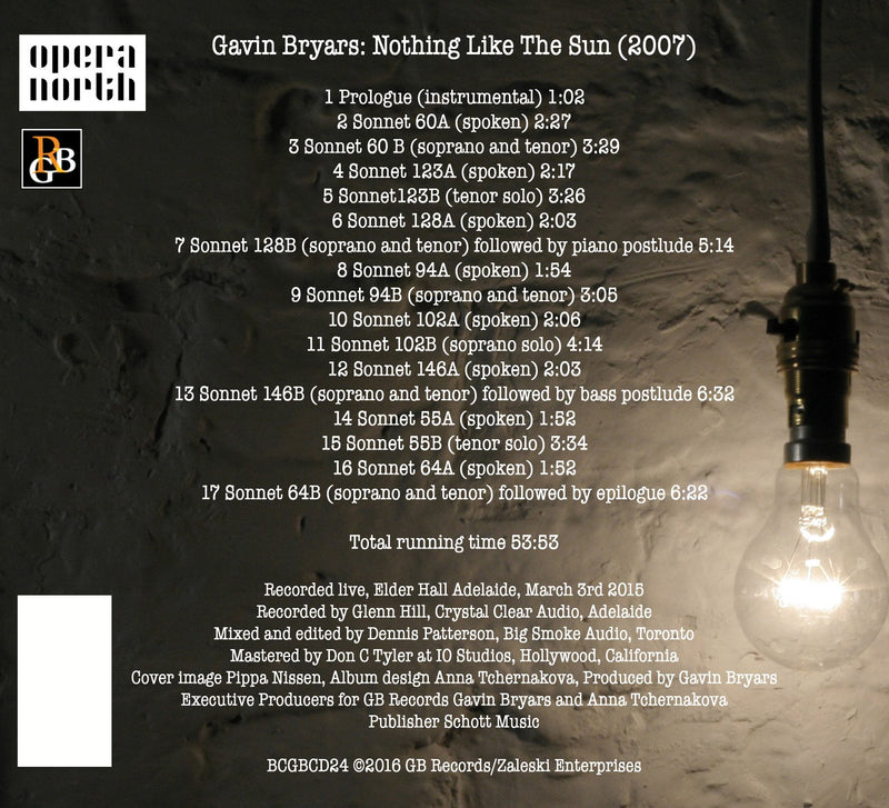 Bryars: Nothing Like the Sun