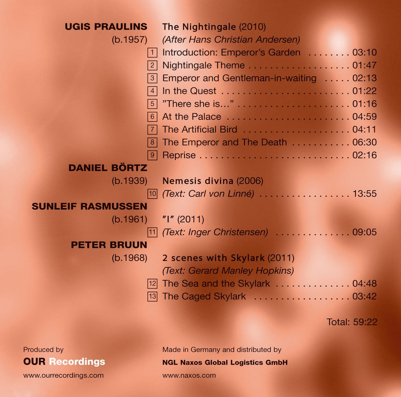 Praulinš: The Nightingale & Music By Bortz, Bruun, Rasmussen / Petri, Layton, Danish National Vocal Ensemble