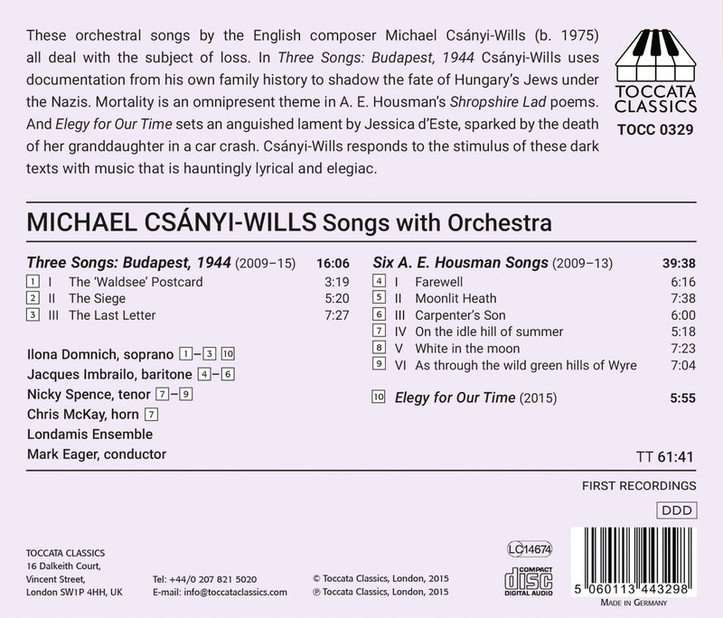 Csányi-Wills: Songs With Orchestra