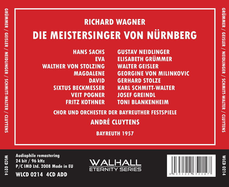 Richard Wagner: Die Meistersinger Von Nurnberg (Bayreuth, 1957)