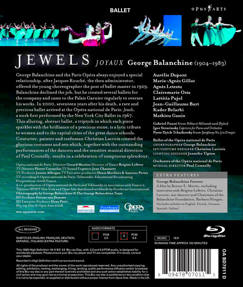 Balanchine's Jewels / Paris National Opera Ballet [Blu-ray]