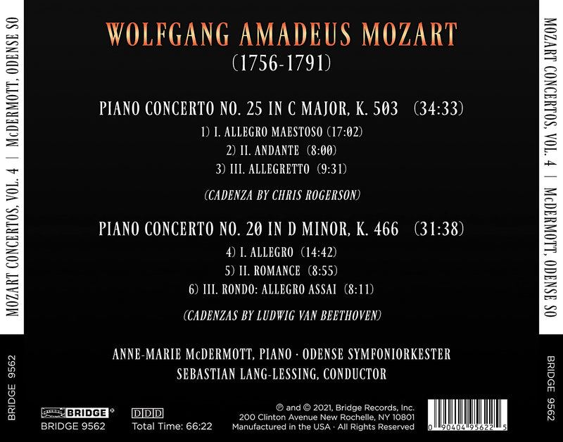 Mozart: Piano Concertos, Vol. 4 /  McDermott, Lang-Lessing, Odense Symphony Orchestra