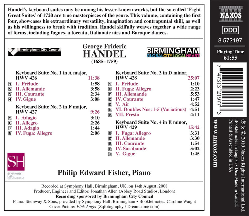 Handel: Keyboard Suites, Vol 1 / Philip Edward Fisher