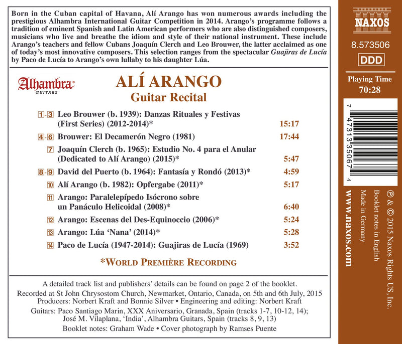 Guitar Recital: Brouwer, Clerch, Del Puerto, Arango, De Lucia
