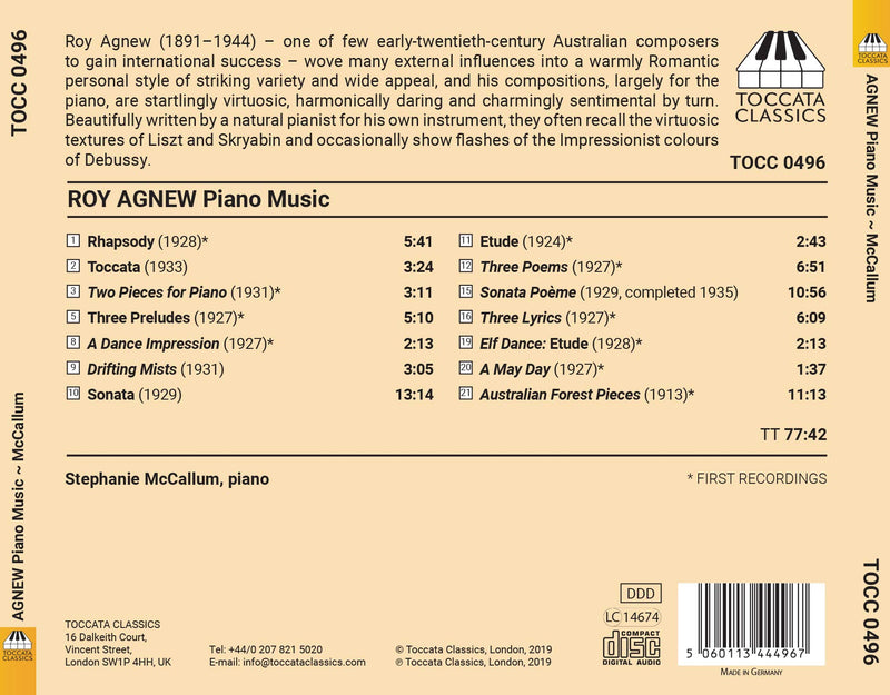 Agnew: Piano Music