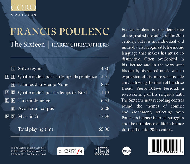 Poulenc: Mass in G, Four Christmas Motets, Etc / Christophers, The Sixteen