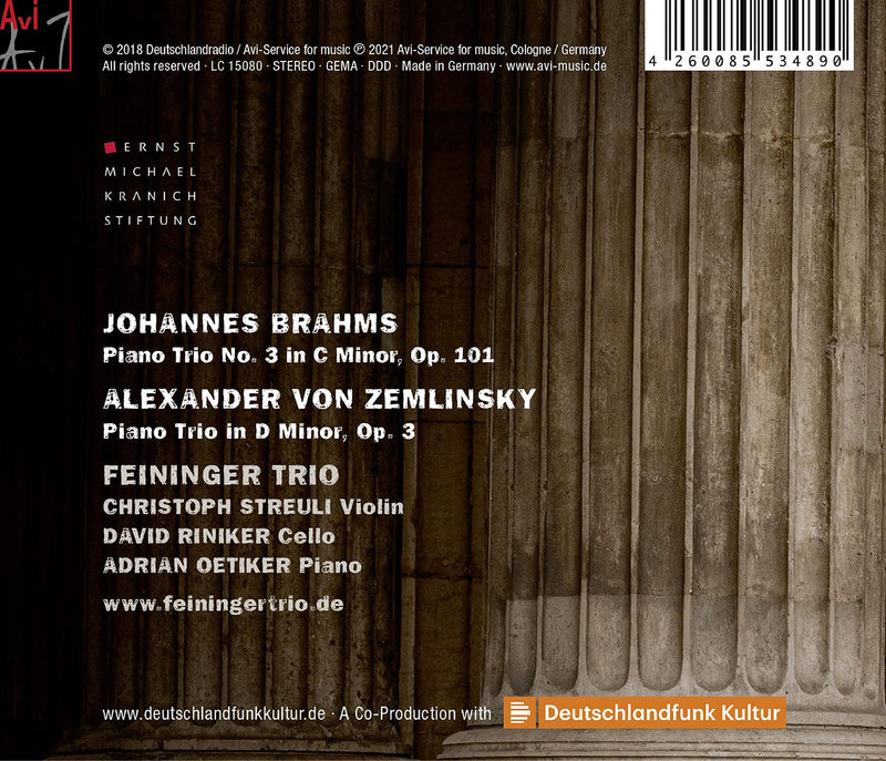 Brahms, Zemlinsky: Piano Trios / Feininger Trio