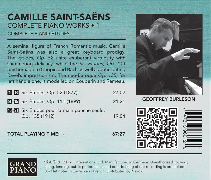 Saint-Saens: Complete Piano Works Vol 1 / Geoffrey Burleson