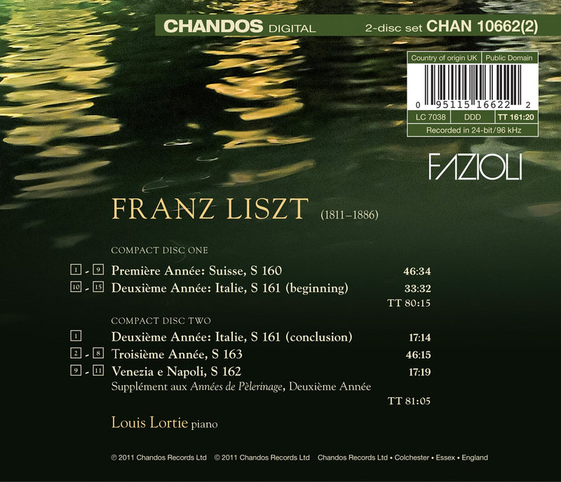 Liszt: The Complete Annees de Pelerinage / Louis Lorti