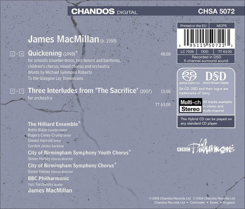 Macmillan: Quickening, 3 Interludes from "The Sacrifice"