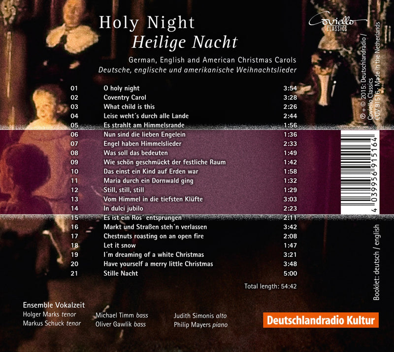 Holy Night, Heilige Nacht: German, English and American Christmas Carols