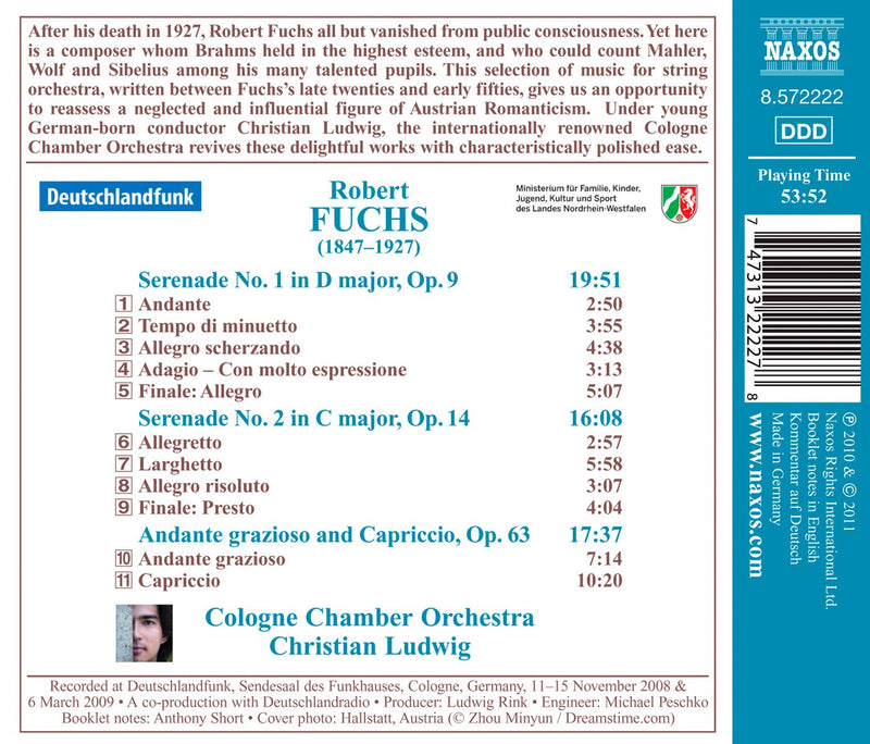 Fuchs: Serenades Nos. 1 & 2 / Christian Ludwig, Cologne Chamber Orchestra