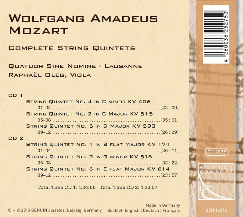 Mozart: Complete String Quintets