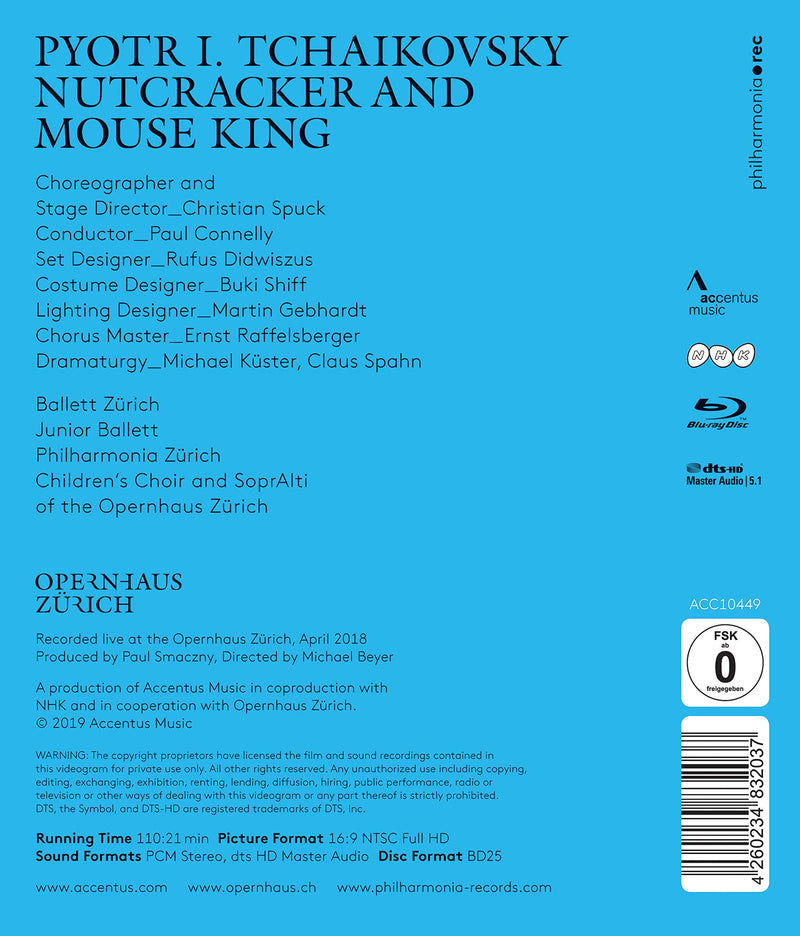 Tchaikovsky: Nutcracker & Mouse King / Spuck, Zurich Opera House [Blu-ray]