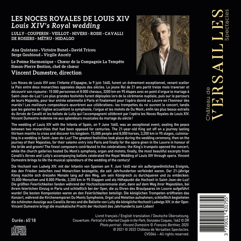 Cavalli, Lully et al.: The Royal Wedding of Louis XIV / Dumestre, Le Poème Harmonique, Choir of La Tempête