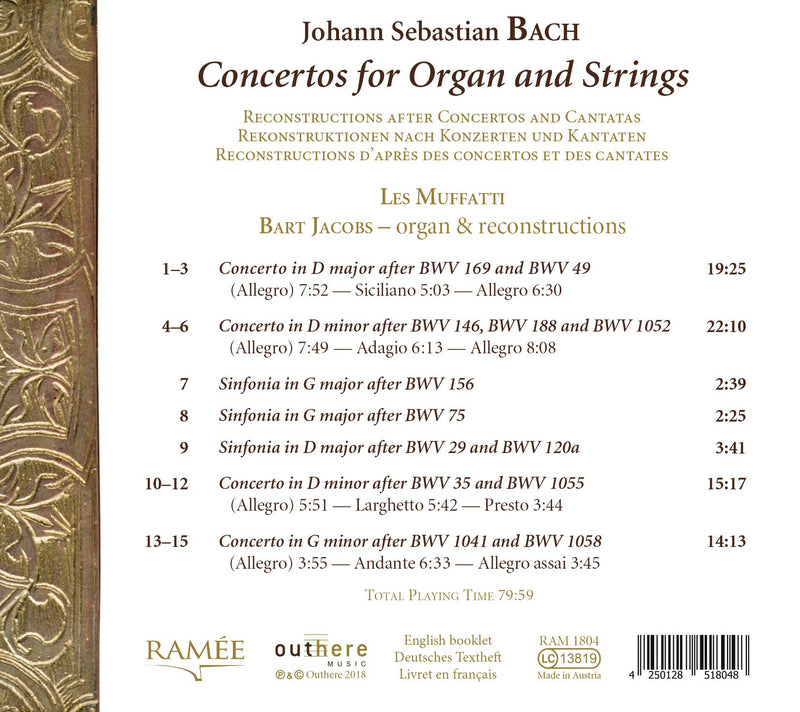 Bach: Concertos for Organ and Strings
