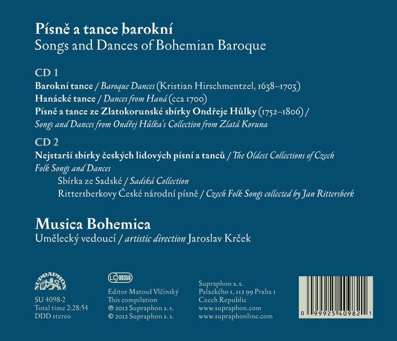 Musica Bohemica - Songs And Dances Of Bohemian Baroque