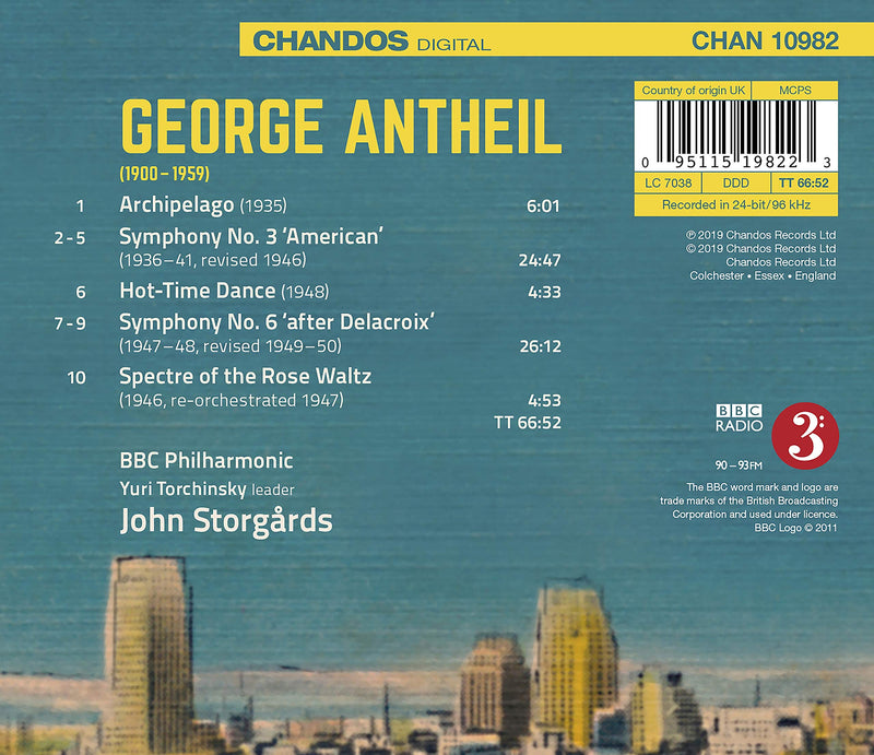 Antheil: Orchestral Works / Storgards, BBC Philharmonic