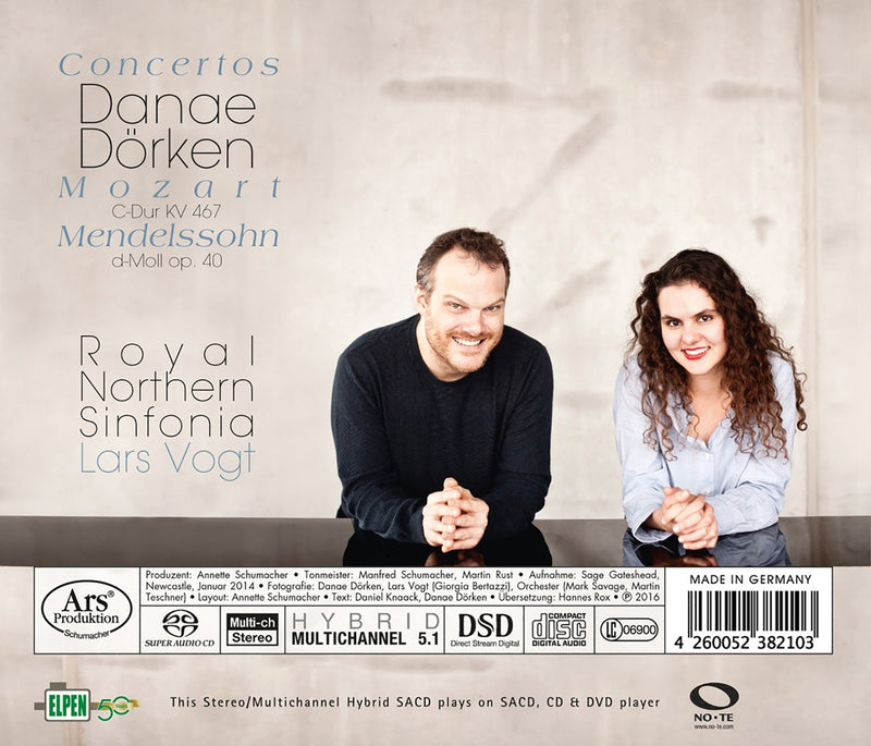 Mozart & Mendelssohn: Piano Concertos / Dorken, Vogt, Royal Northern Sinfonia