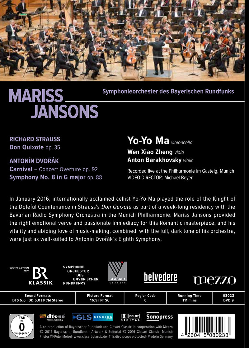 Strauss: Don Quixote - Dvorak: Symphony No. 8 / Yo-Yo Ma, Jansons