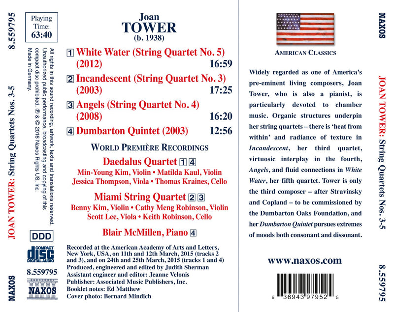 Tower: String Quartets Nos. 3-5 & Dumbarton Quintet / Daedalus Quartet, Miami Quartet