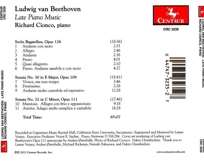 Beethoven: Late Piano Music