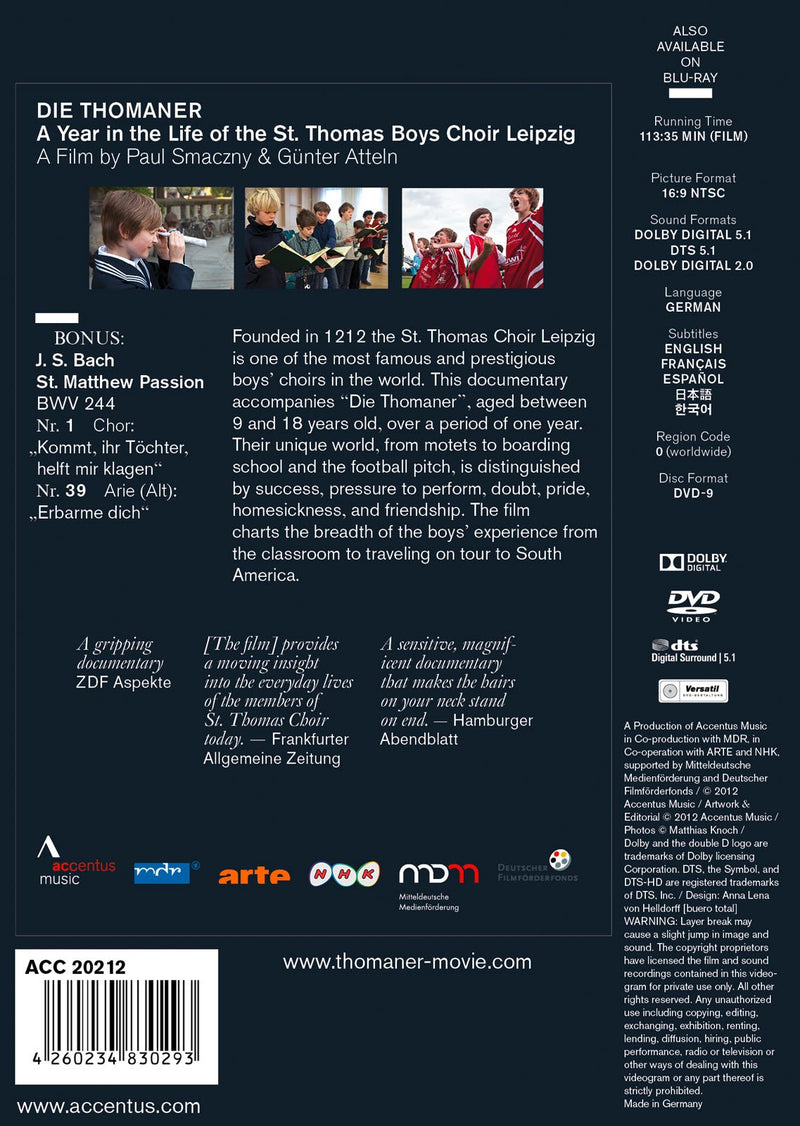 Die Thomaner - A Year In The Life Of The St. Thomas Boys Choir, Leipzig