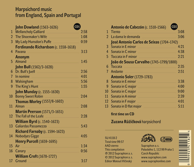 Harpsichord Music from England, Spain and Portugal