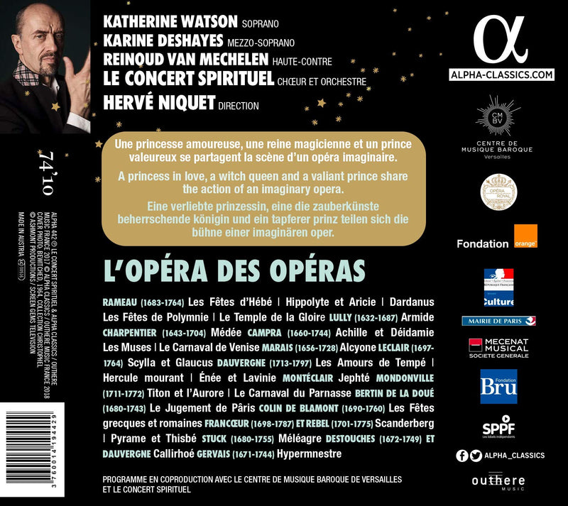 L'Opera des Operas / Niquet, Le Concert Spirituel