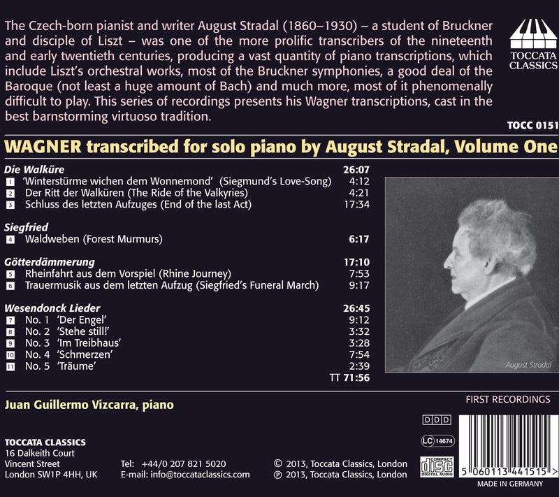 Wagner: Transcribed Solo Piano By August Stradel, Vol. 1
